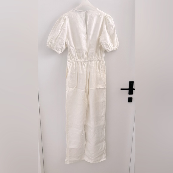 & Other Stories Linen Puff Sleeve Jumpsuit - Picture 4 of 8